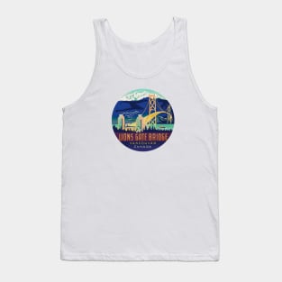 Lions Gate Bridge Vancouver Canada Vintage decal Tank Top